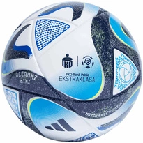 Piłka nożna adidas Ekstraklasa Mini biało-niebieska IQ4931