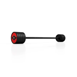 Sztanga gumowana prosta 45 kg czerwony połysk - Marbo Sport