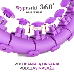 HHW12 VIOLET HULA HOP Z WYPUSTKAMI I OBCIĄŻNIKIEM HMS