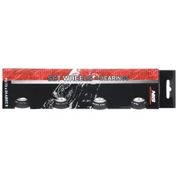 Kółka PU 76x24 82A czarne matowe (4 szt.) + łożyska ABEC-9 (8 szt.) zestaw NILS EXTREME