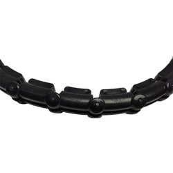 Hula hop z masażerem i obciążeniem czarny