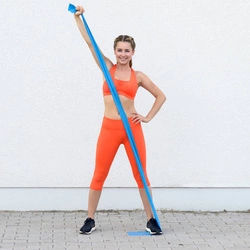 Taśma guma oporowa fitness MEDIUM niebieska 0.4 mm / SMJ sport EX040