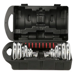 Sztangielki/sztanga w walizce chrom STC21 2x10KG HMS