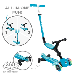 Hulajnoga z siedziskiem jeździk Globber GO•UP ACTIVE LIGHTS 360 (749-300)