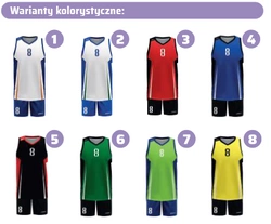 Komplet koszykarski sublimowany FEED