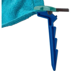 ŚLEDZIE KLIPSY UCHWYTY DO RĘCZNIKA PLAŻOWEGO KOCA 4 SZT NIEBIESKIE PALMY