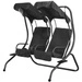 Huśtawka ogrodowo - balkonowa Sonic 2-osobowa ciemno szara