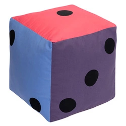 Kostka edukacyjna 10 cm - Kropki Pastelowa