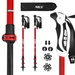 TK8601 RED KIJE TREKKINGOWE ALUMINIOWE NILS