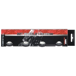 Kółka PU 70x24 82A czarne matowe (4 szt.) + łożyska ABEC-9 (8 szt.) zestaw NILS EXTREME