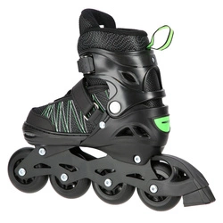 Łyżworolki z wym. pł. hokejową NH11912 A 2w1 black/green rozm. M(35-38) NILS EXTREME