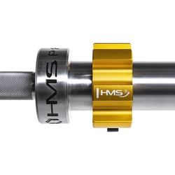 Gryf olimpijski HMS Premium GO1100 1100KG + Zaciski Lock Jaw ZG1500 Golden (2 szt)
