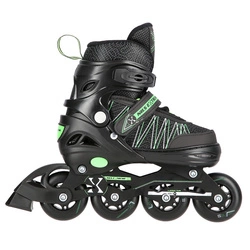 Łyżworolki z wym. pł. hokejową NH11912 A 2w1 black/green rozm. M(35-38) NILS EXTREME