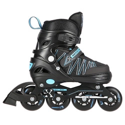 Łyżworolki z wym. pł. hokejową NH11912 A 2w1 black/blue rozm. L(39-42) NILS EXTREME