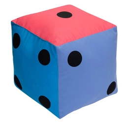 Kostka edukacyjna 10 cm - Kropki Pastelowa