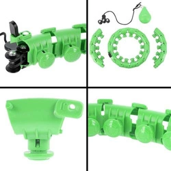HHW12 PLUS SIZE HULA HOP GREEN Z WYPUSTKAMI I OBCIĄŻNIKIEM HMS