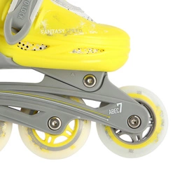 Łyżworolki z wym. płozą NILS EXTREME NH18331 limonkowy 4w1 M (35-38)