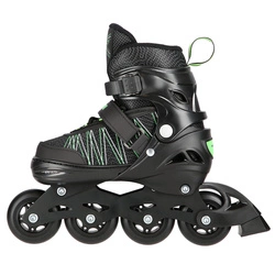 Łyżworolki z wym. pł. hokejową NH11912 A 2w1 black/green rozm. M(35-38) NILS EXTREME