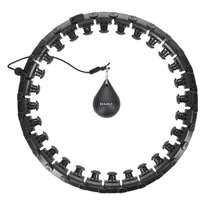 HHW12 BLACK HULA HOP Z WYPUSTKAMI I OBCIĄŻNIKIEM HMS