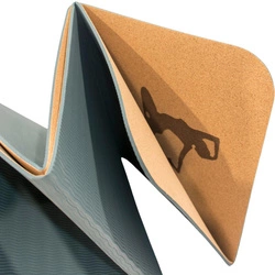 KORKOWA MATA DO JOGI SKŁADANA 183x61x0.4CM ENERO FIT