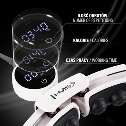 HULA HOP HHM16 WHITE z magnesem i obciążnikiem + LICZNIK HMS