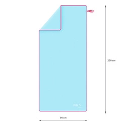 Ręcznik z mikrofibry NAR13 jasnoniebieski 200x90 cm Nils Aqua