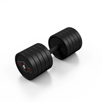 Hantla stalowa gumowana 35 kg czarny mat - Marbo Sport