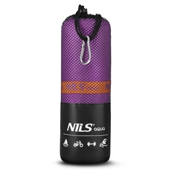 Ręcznik z mikrofibry NAR12 fioletowy 180x100 cm Nils Aqua