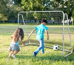 Duża bramka do piłki nożnej, 215 x 153 x 76 cm + mata celownicza