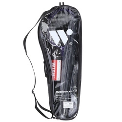 Zestaw do badmintona Alumtec 4466 fioletowy 2 szt + lotki 3 szt+siatka+linie WISH