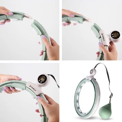 Hula Hop HHM15 GREEN z magnesem i obciążnikiem + licznik hms