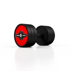 Hantla stalowa gumowana 22,5 kg czerwony połysk - Marbo Sport