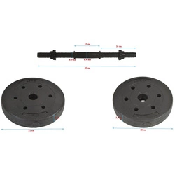 Hantla kompozytowa 16 kg ( 2x8 kg ) Eb Fit