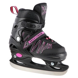 Łyżworolki z wym. pł. hokejową NH11912 A 2w1 black/pink rozm. M(35-38) NILS EXTREME
