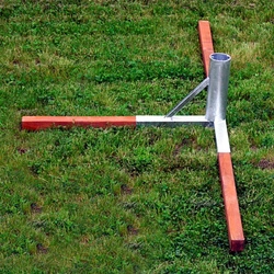 Tuleja mocująca słupka aluminiowego 116x76 mm, wersja do siatkówki plażowej