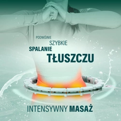 ZESTAW HULA HOP MAGNETYCZNY GREEN HHM14 Z LICZNIKIEM HMS + PAS WYSZCZUPLAJĄCY BR163 BLACK