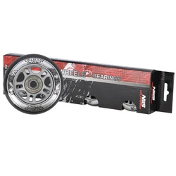 Kółka PU 76x24 82A czarne N (4 szt.) + łożyska ABEC-9 (8 szt.) zestaw NILS EXTREME