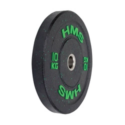 Talerz olimpijski bumper HTBR10 green 10 KG HMS