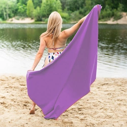 Ręcznik z mikrofibry NCR12 180x100 cm NILS CAMP purple-red