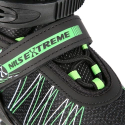 Łyżworolki z wym. pł. hokejową NH11912 A 2w1 black/green rozm. M(35-38) NILS EXTREME