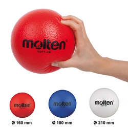 SOFT-HR Piłka piankowa Molten 160mm czerwona