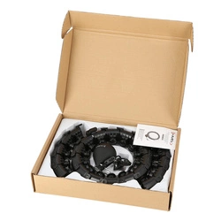 HHW12 BLACK HULA HOP Z WYPUSTKAMI I OBCIĄŻNIKIEM HMS