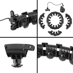 HHW12 BLACK HULA HOP Z WYPUSTKAMI I OBCIĄŻNIKIEM HMS