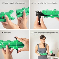 HHW01 HULA HOP GREEN Z WYPUSTKAMI I OBCIĄŻNIKIEM HMS