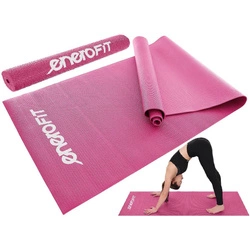 Mata do ćwiczeń fitness jogi 170x60x0,3cm różowa Eb fit