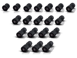 Hantla stalowa gumowana 37,5 kg czarny mat - Marbo Sport