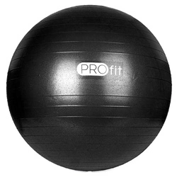 Piłka gimnastyczna Profit 45 cm czarna z pompką DK 2102