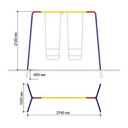 GARDENLUXUS RAMA DO HUŚTAWKI PODWÓJNA