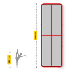 Ścieżka akrobatyczna dmuchana 4Fizjo AIR MAT 6 x 2 x 0,2 m