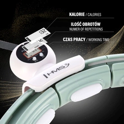 Hula Hop HHM15 GREEN z magnesem i obciążnikiem + licznik hms